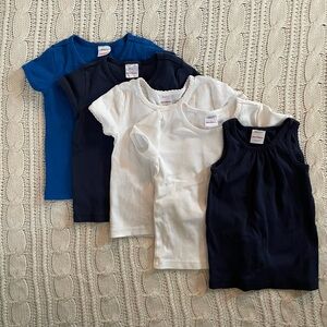 Hanna Andersson Blue and White Kids' Tee Set